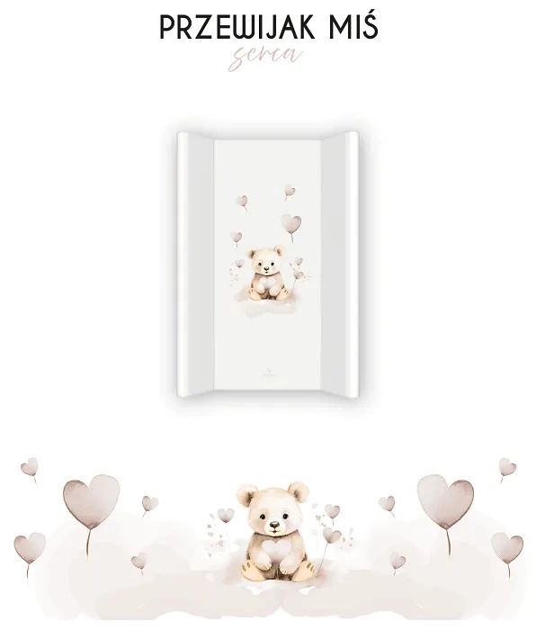 YOONCO - przewijak na łóżeczko 120x60 cm | Miś Serca