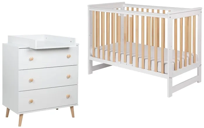 yoonco iwi łóżeczko dziecięce niemowlęce + komoda