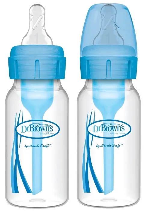 DR BROWN'S Options+ - 2 x antykolkowa, wąska butelka standard 120 ml, poziom 1 | 0 m+