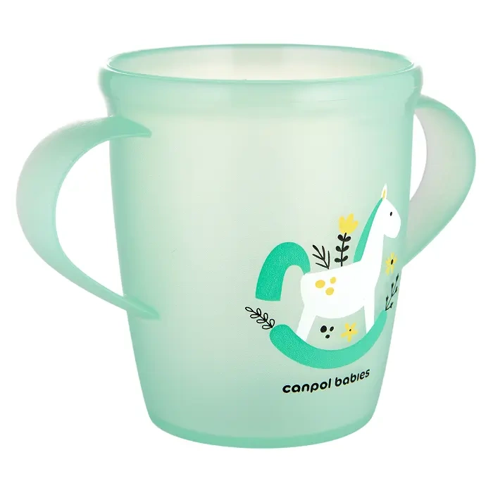 CANPOL BABIES - kubek otwarty z uchwytami 250 ml | TOYS zielony