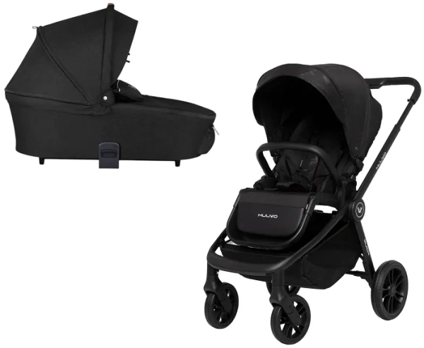 MUUVO Quick - wózek wielofunkcyjny, zestaw 2w1 z gondolą standard | Raven + Onyx Black (+ ADAPTERY)