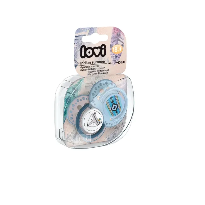 LOVI - smoczek silikonowy dynamiczny INDIAN SUMMER BOY 2 szt. | 18 m+