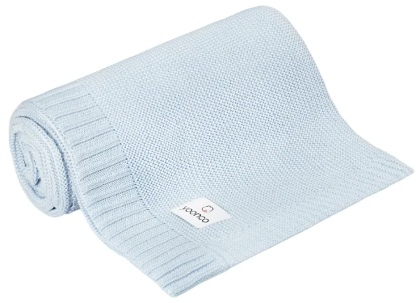 YOONCO Ptaszek - kocyk bambusowy 80x100 cm | Błękitny