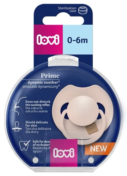 LOVI Prime - smoczek silikonowy dynamiczny 0-6 m | Nude