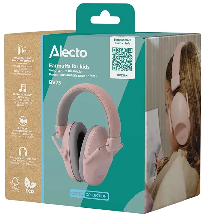 ALECTO BV73PK - słuchawki wygłuszające dla dzieci od 5. roku życia | Różowe