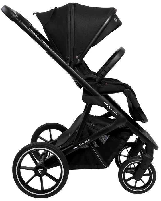 MUUVO Slick 2.0 - wózek wielofunkcyjny, zestaw 2w1 | Classic Black (+ ADAPTERY)