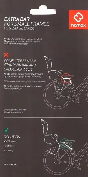 HAMAX Siesta/Caress - pałąk mocujący do rowerów z małą ramą 