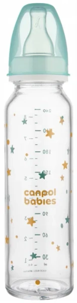 CANPOL BABIES - butelka szklana wąska 240 ml | TOYS