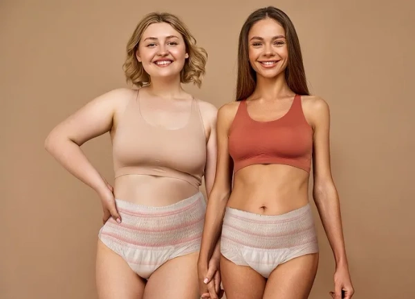 CANPOL BABIES - ultrachłonne jednorazowe majtki poporodowe 2w1 z podkładem 5 szt. | L/XL