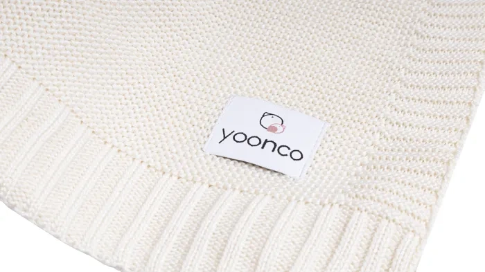 YOONCO Ptaszek - kocyk bambusowy 80x100 cm | Kremowy