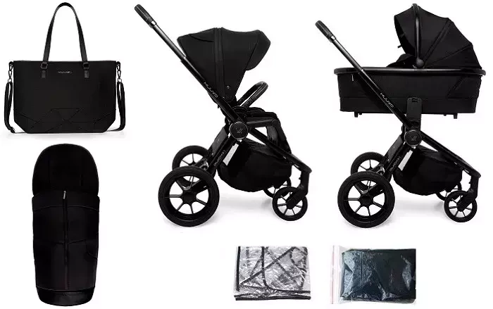 MUUVO Quick SE 2 - wózek wielofunkcyjny, zestaw 2w1 | Chromium Black