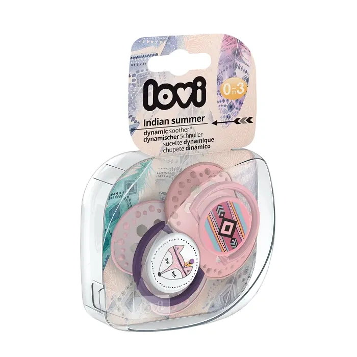 LOVI - smoczek silikonowy dynamiczny INDIAN SUMMER GIRL 2 szt. | 0-3 m