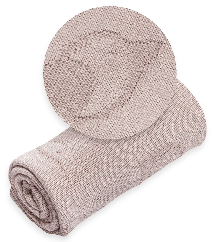 YOONCO Ptaszki - kocyk bambusowy 90x90 cm | Różowy