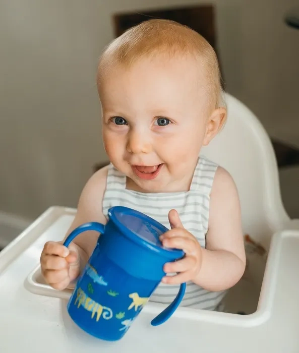 DR BROWN'S Cheers 360° - kubek "picie jak ze szklanki" 200 ml, 6 m+ | Niebieski