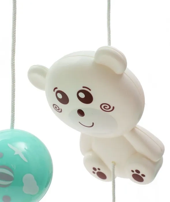 BABY MIX - karuzela do łóżeczka z projektorem i pozytywką | Miętowa