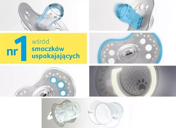 LOVI - smoczek silikonowy dynamiczny BUDDY BEAR 2 szt. | 0-2 m