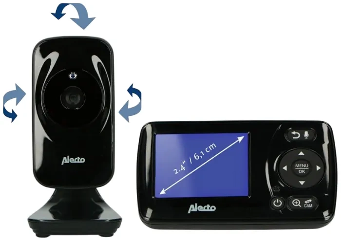 ALECTO DVM71BK - niania elektroniczna z kamerą i wyświetlaczem 2,4'' | Black