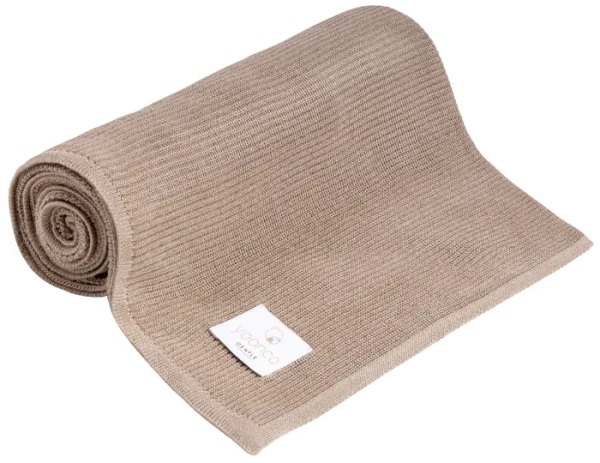 YOONCO Mgiełka - lekki kocyk bambusowy 80x100 cm | Gładki Beżowy