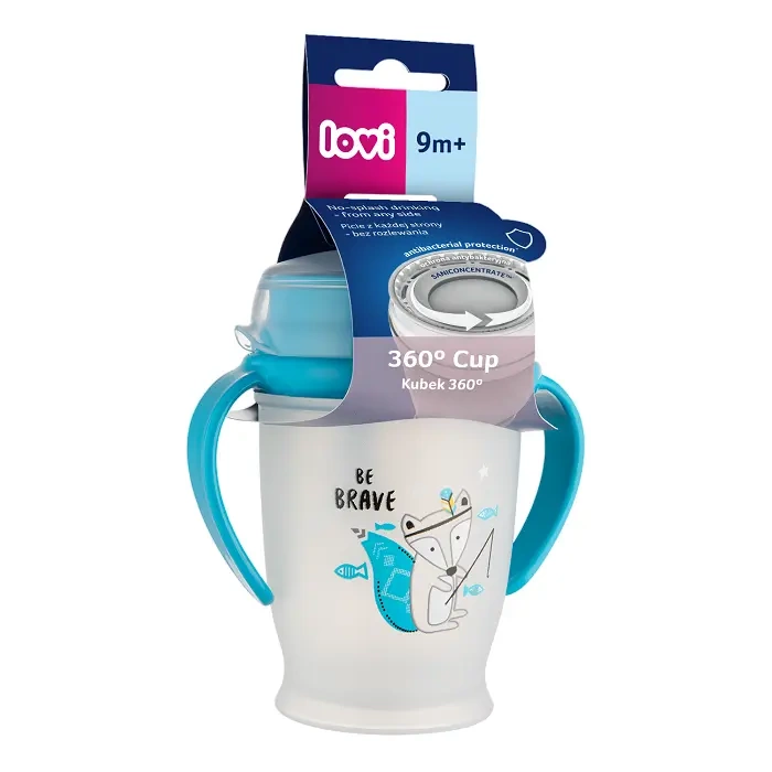 LOVI - kubek niekapek 360° Drink Master 250ml Indian Summer Boy | 9m+