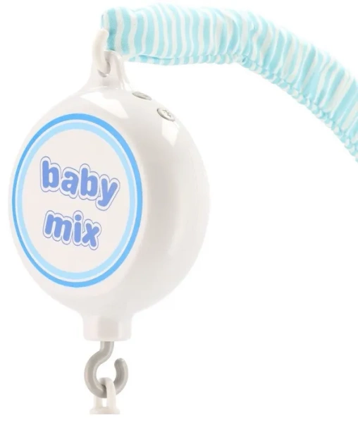 BABY MIX - pluszowa karuzela z pozytywką do łóżeczka | Słoniki i liski