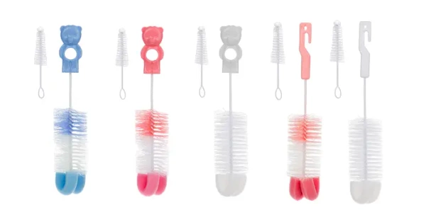 CANPOL BABIES - szczotka do butelek i smoczków z gąbką | 1szt.