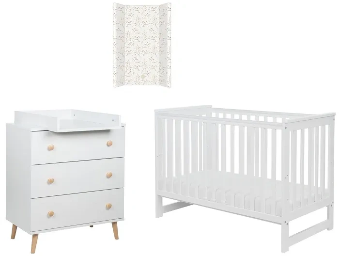 yoonco iwi łóżeczko dziecięce niemowlęce + komoda