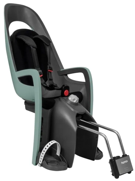 HAMAX Caress - fotelik rowerowy montowany na ramie | Green/black
