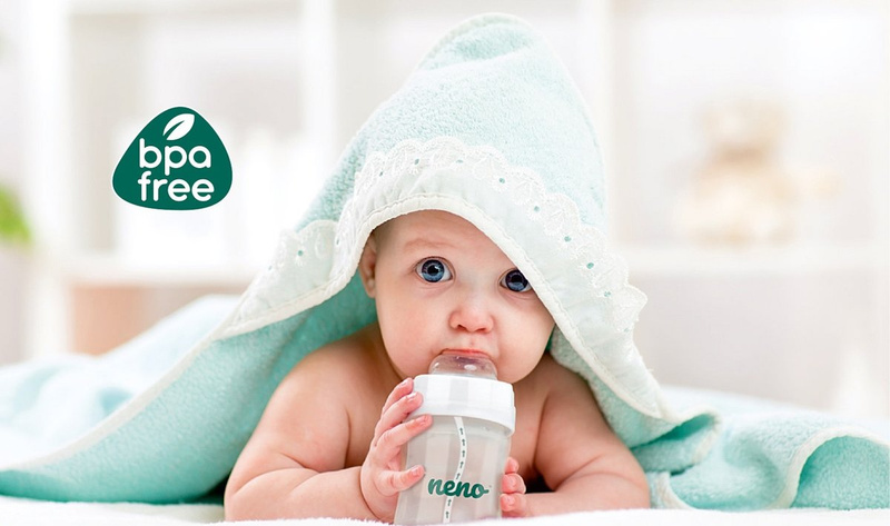 NENO Leite/Bottle 300 - kolektor na mleko MAGICZNA BUTELKA + butelka do karmienia i nauki picia ze smoczkiem 300 ml