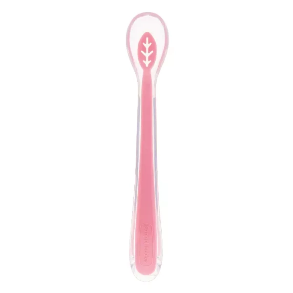 CANPOL BABIES - silikonowa łyżeczka 4m+ | różowa