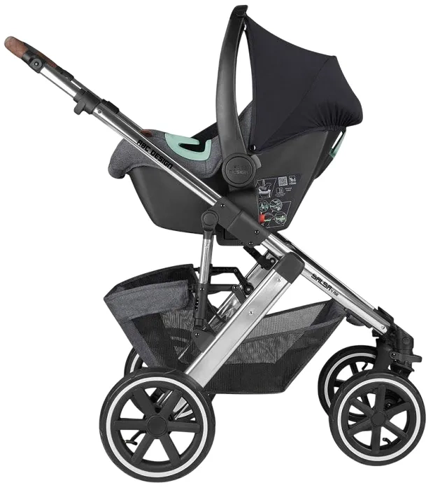 ABC DESIGN Salsa 4 Air - wózek wielofunkcyjny, zestaw 2w1 + okrycie na nóżki | Asphalt