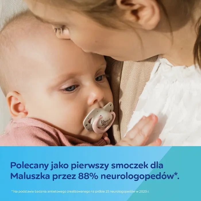 CANPOL BABIES - smoczek silikonowy 6-18m symetryczny świecący w ciemności | SLEEPY KOALA Girl 2szt.