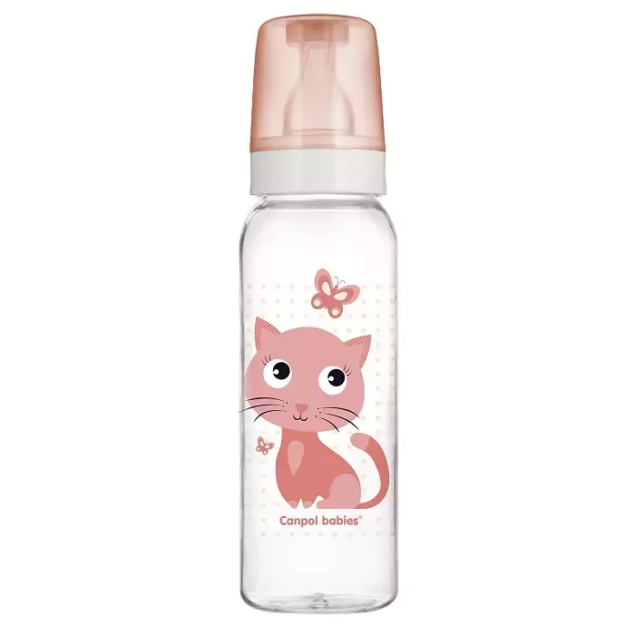 CANPOL BABIES - butelka wąska 250 ml | CUTE ANIMALS