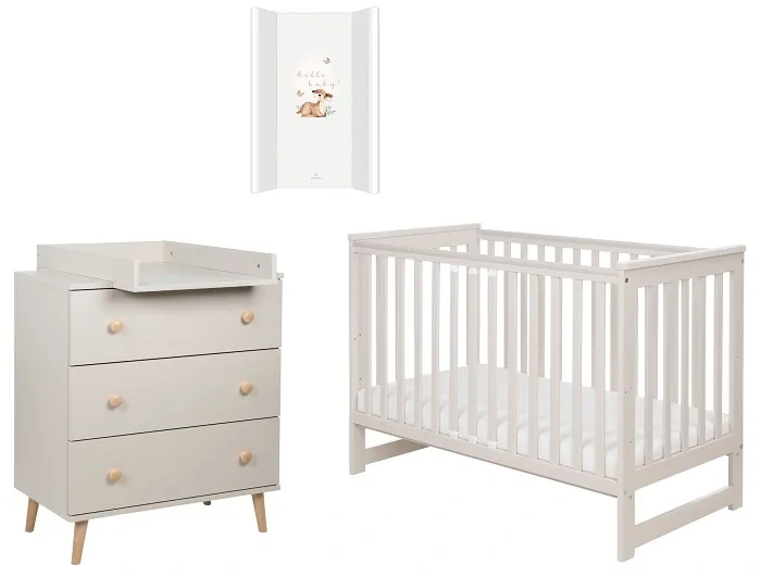 yoonco iwi łóżeczko dziecięce niemowlęce + komoda