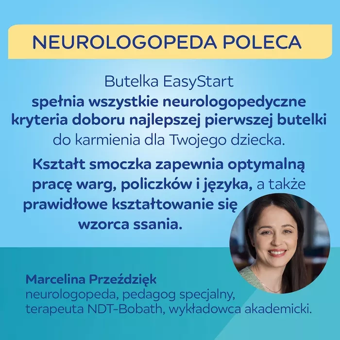 CANPOL BABIES - butelka szeroka antykolkowa ze świecącymi uchwytami PP EasyStart 240ml | Sleepy Koala niebieska