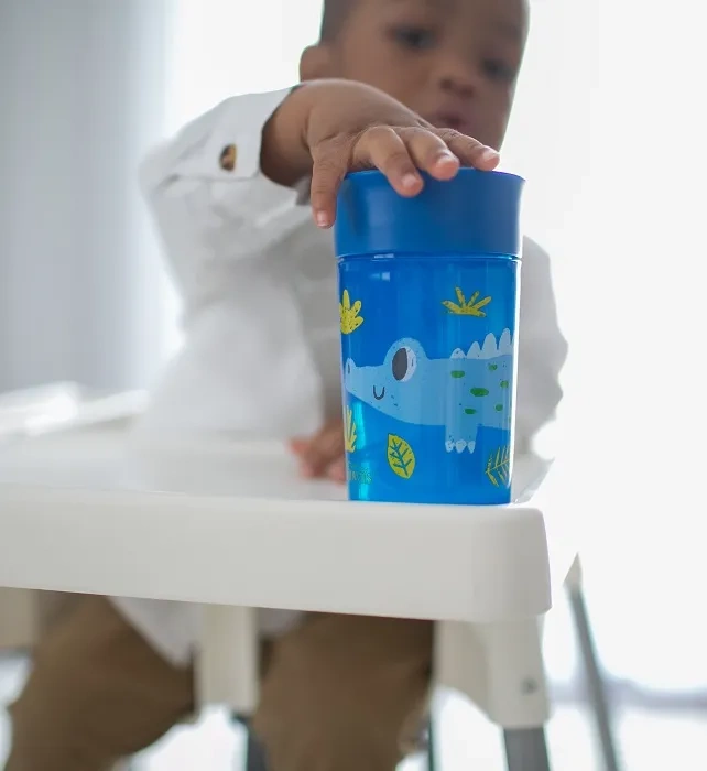 DR BROWN'S Cheers 360° - kubek "picie jak ze szklanki" 300 ml, 9 m+ | Niebieski