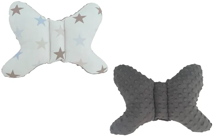 KMK - dwustronna antywstrząsowa poduszka do wózka Motylek 25x35 cm | MIX wzorów