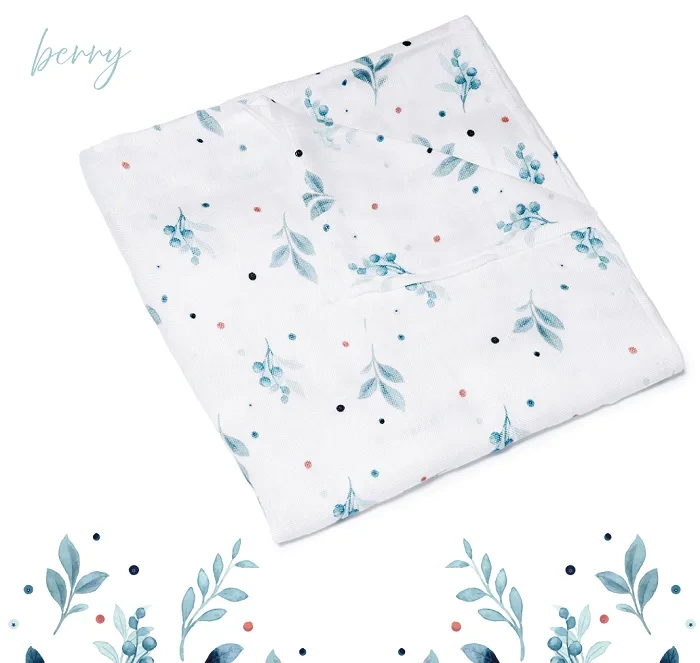 YOONCO - otulacz bambusowy 120x100 cm | Berry