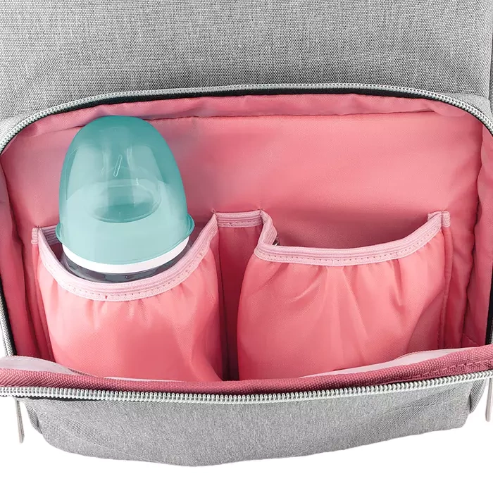 CANPOL BABIES - plecak dla mamy z funkcją przypięcia do wózka | szary