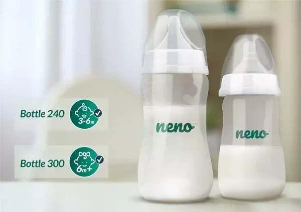 NENO Bottle 240 - butelka do karmienia i nauki picia ze smoczkiem | 240 ml