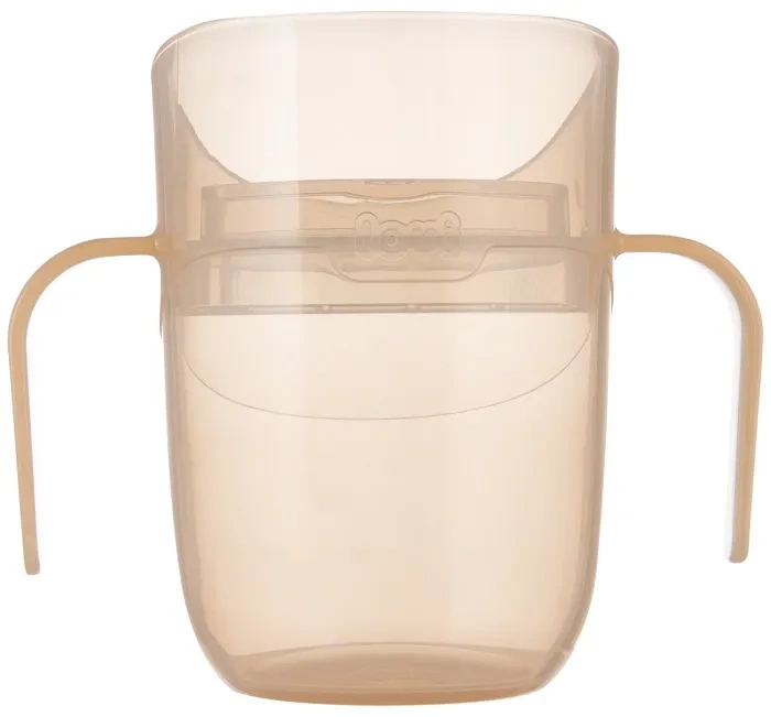 LOVI Genius - kubek treningowy z wkładką i uchwytami 150 ml | Nude