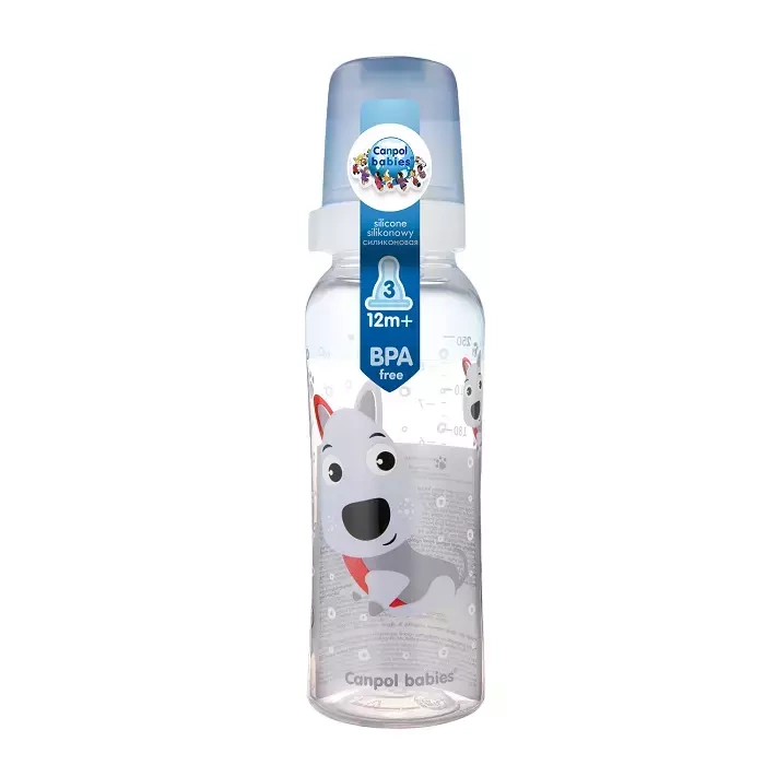 CANPOL BABIES - butelka wąska 250 ml | CUTE ANIMALS