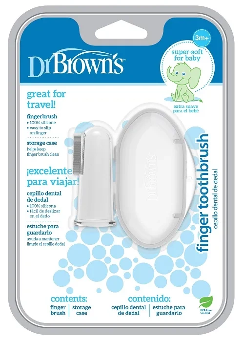 DR BROWN′S - silikonowa szczoteczka na palec do zębów i dziąseł