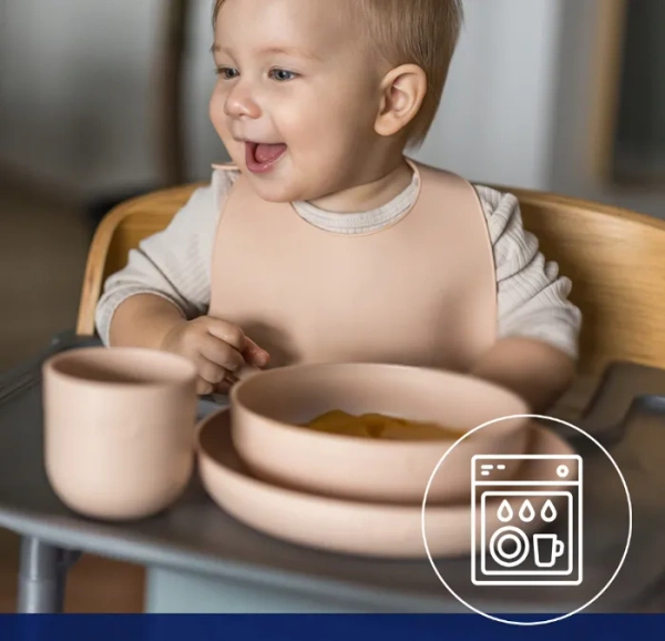 LOVI - zestaw naczyń: miseczka, talerz i kubek | Pistachio