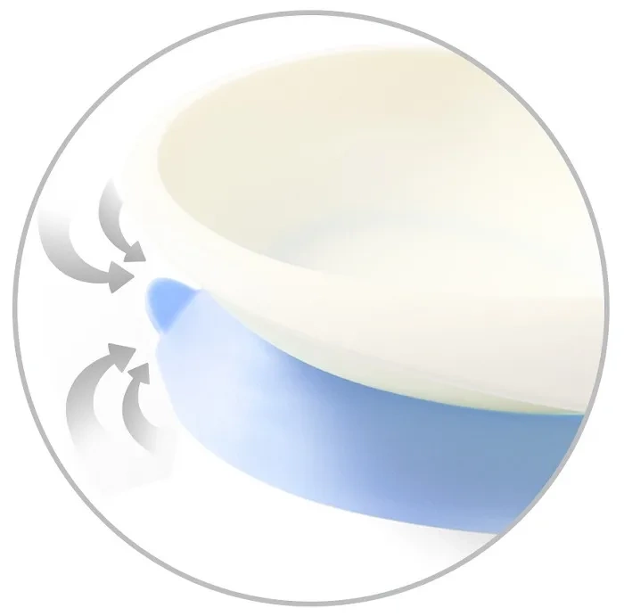 BABYONO - miseczka z przyssawką i łyżeczką | Niebieska