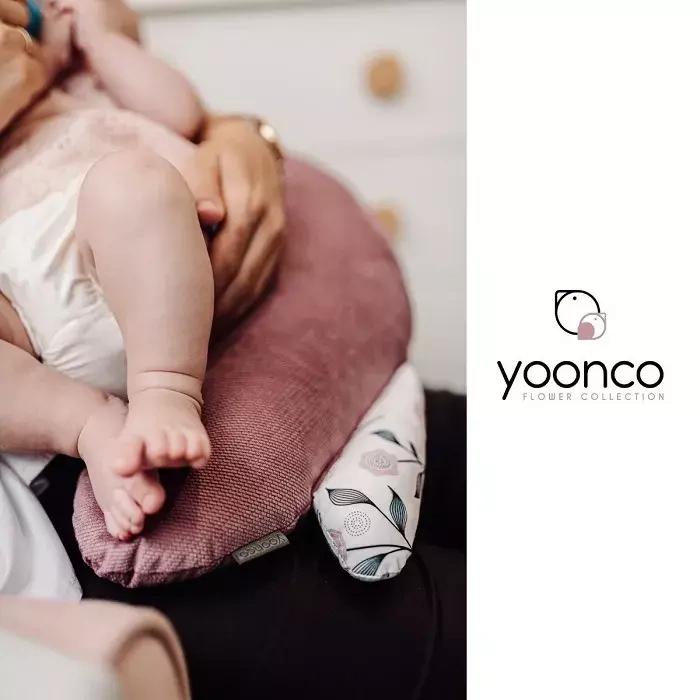 YOONCO - poduszka wielofunkcyjna duża Ptaszek | Flower Minky