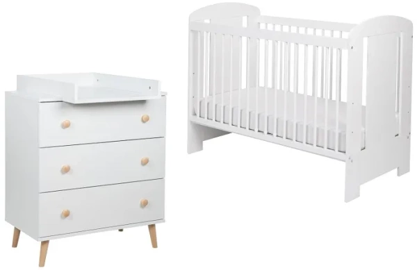 YOONCO - łóżeczko Soni + komoda + przewijak miękki | Sarenka