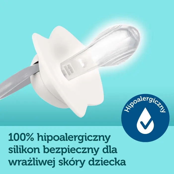 CANPOL BABIES - smoczek silikonowy Light touch 6-18m symetryczny | PURE COLOR Różowy 2 szt.
