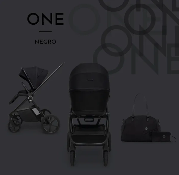 MUUVO One - wózek wielofunkcyjny, zestaw 2w1 | Negro (+ ADAPTERY)