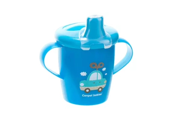 CANPOL BABIES - kubek niekapek twardy 250 ml | TOYS niebieski