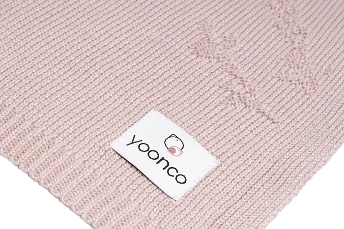 YOONCO Meadow - kocyk bambusowy 80x100 cm | Różowy